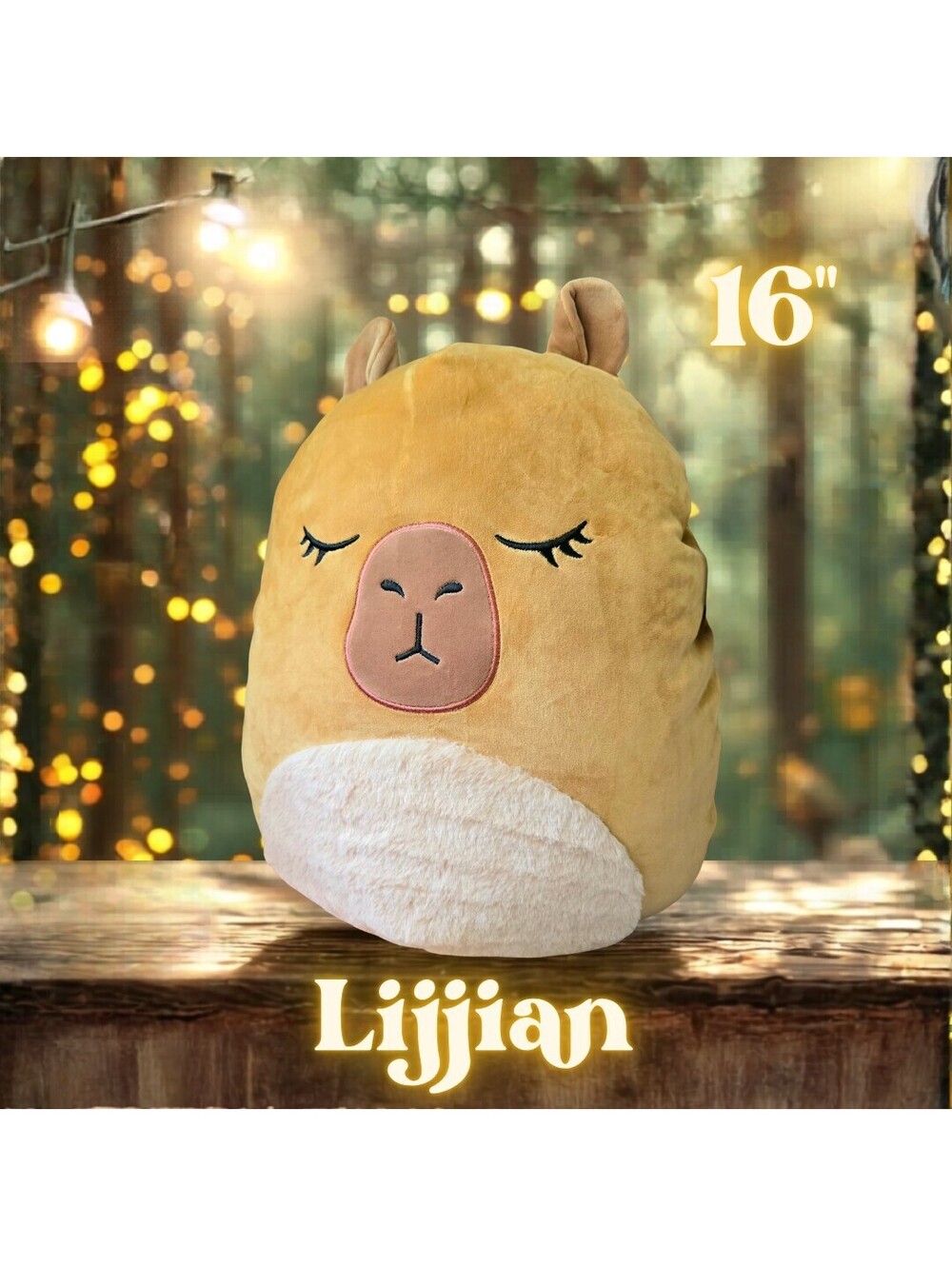 NWT Squishmallow Lijjian the Capebara 16"